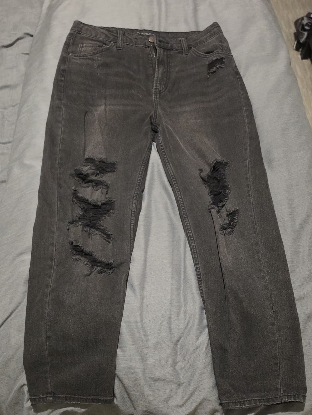 wild fable Black Distressed Boyfriend Jeans